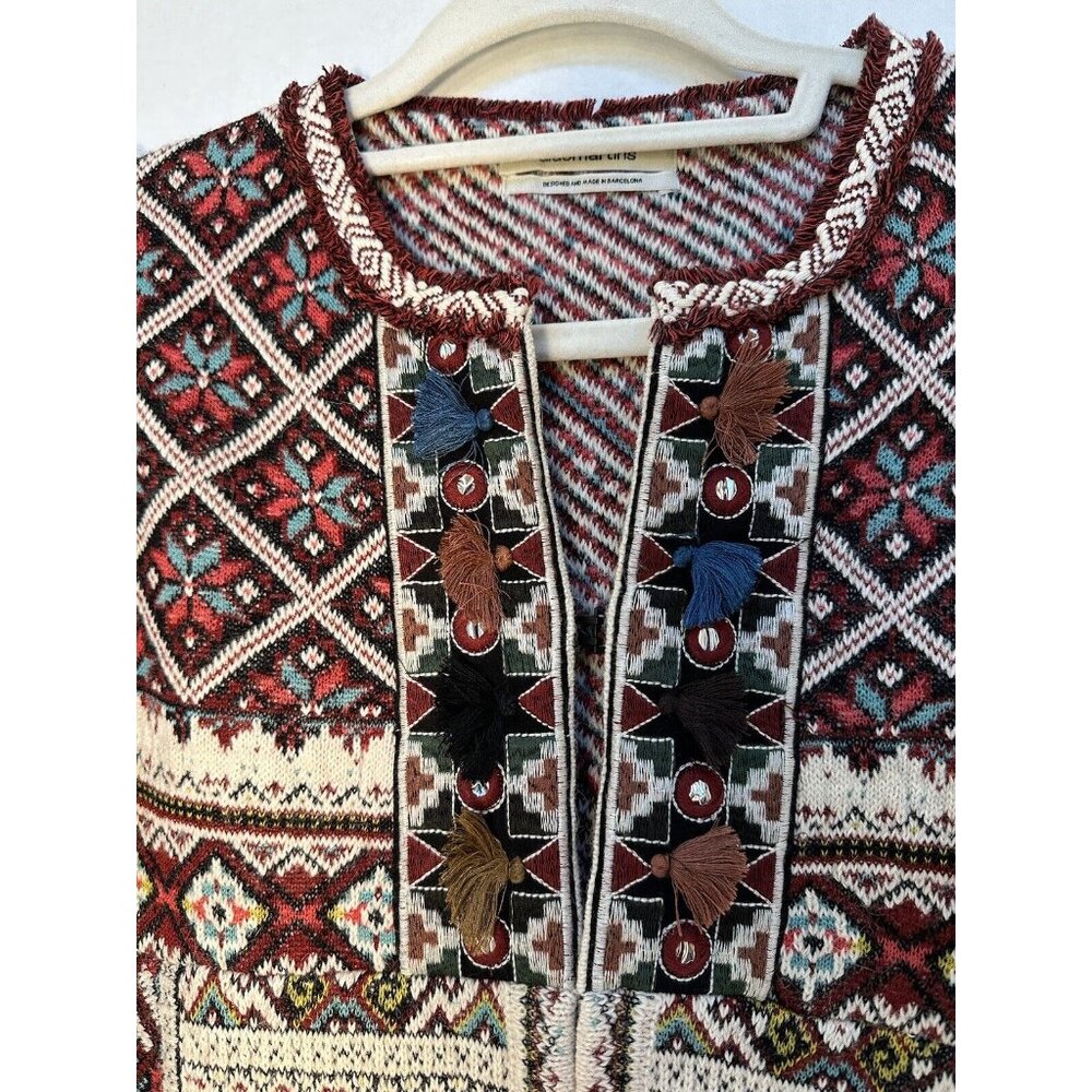 ALDO MARTINS (Anthropologie) Inverness Red Wool/Alpaca Cardigan, Size Small - Picture 3 of 14